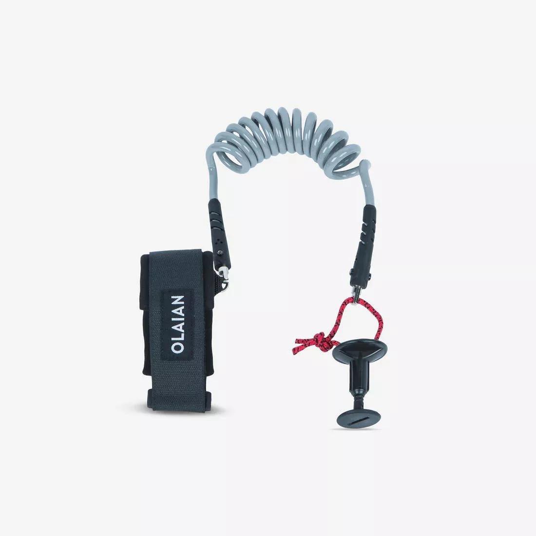 Leash Bodyboard 500 2 In 1 Wrist Biceps. Plug Included, Grey, No Color, large image number 1