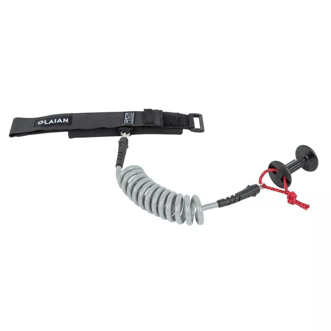 Leash Bodyboard 500 2 In 1 Wrist Biceps. Plug Included, Grey, No Color, large image number 3