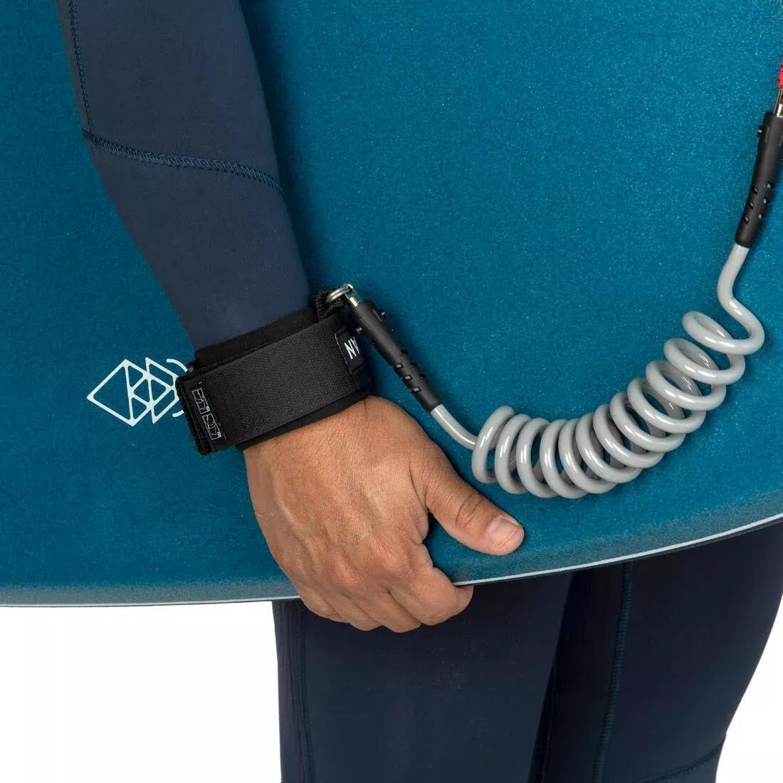Leash Bodyboard 500 2 In 1 Wrist Biceps. Plug Included, Grey, No Color, large image number 5