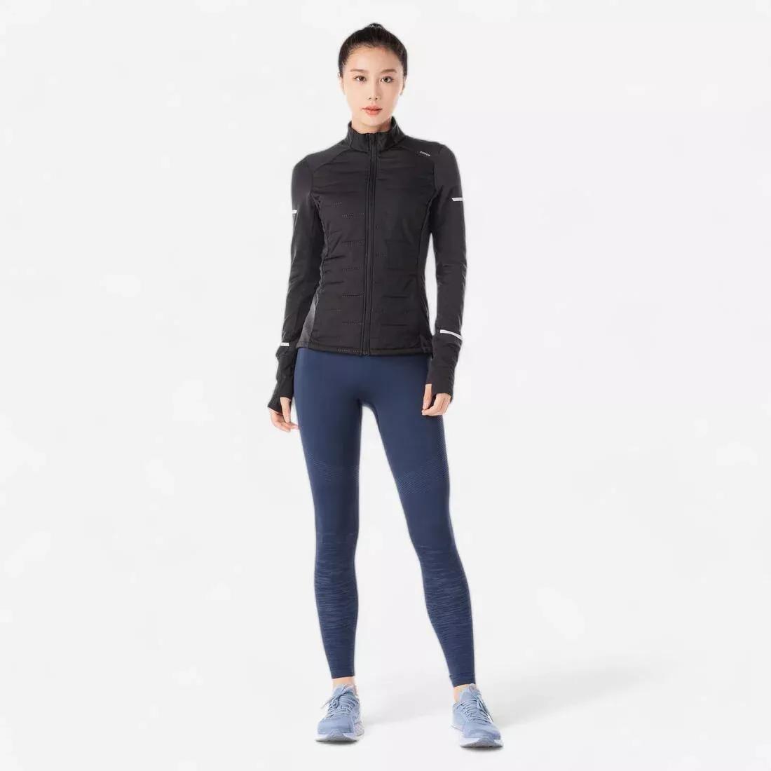 Women Kiprun Warm Jacket, Black, 5401_000, large image number 1