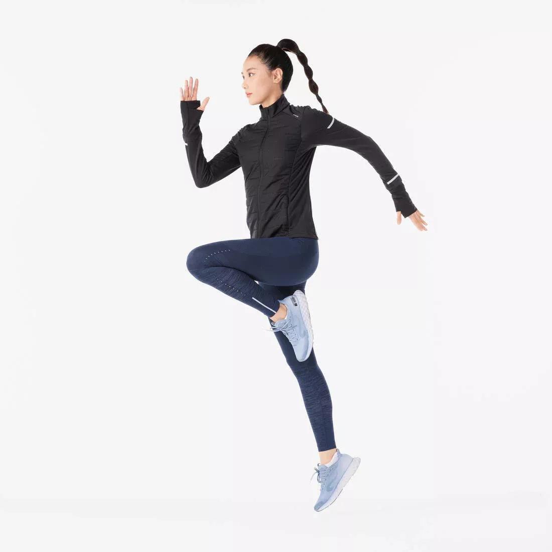 Women Kiprun Warm Jacket, Black, 5401_000, large image number 4