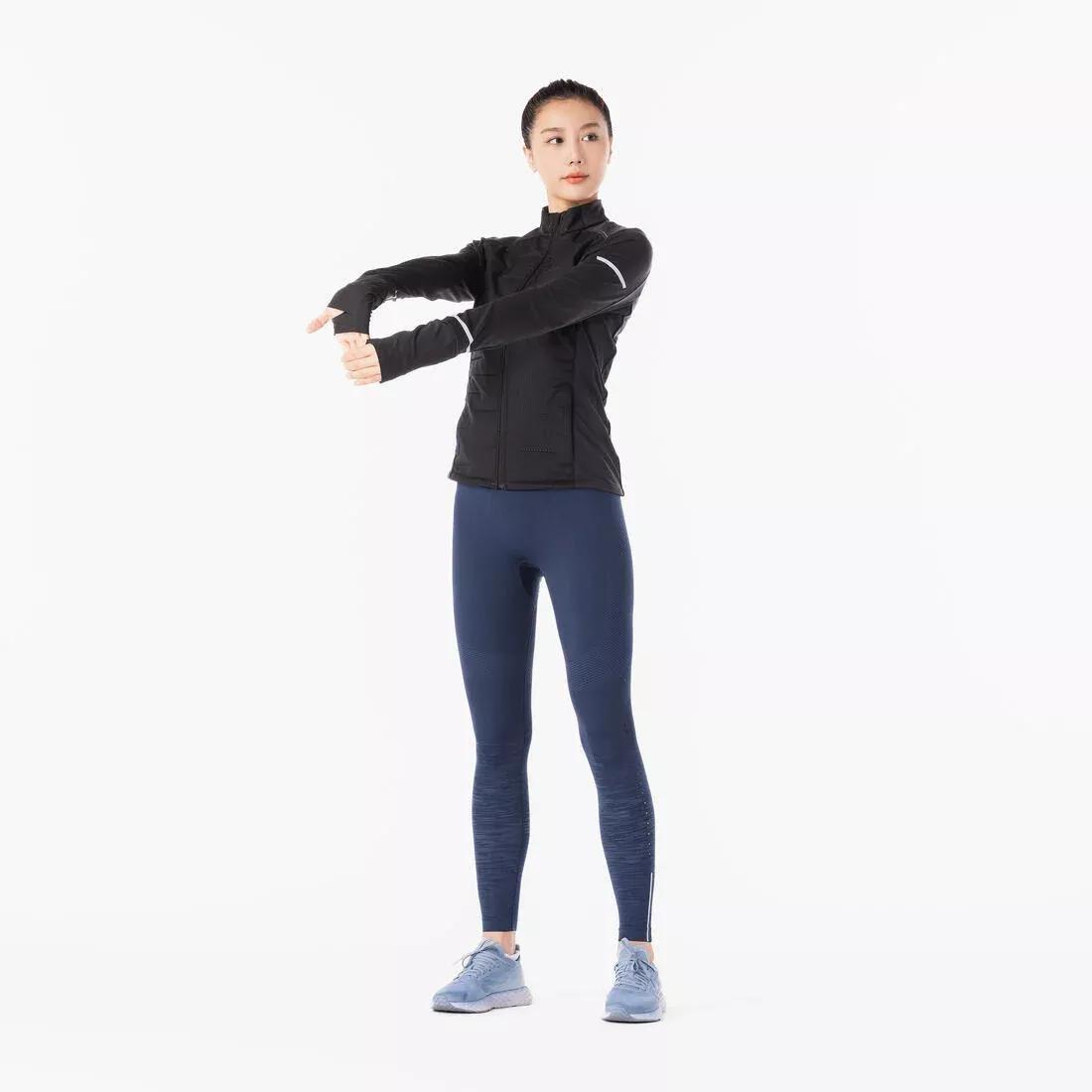 Women Kiprun Warm Jacket, Black, 5401_000, large image number 5