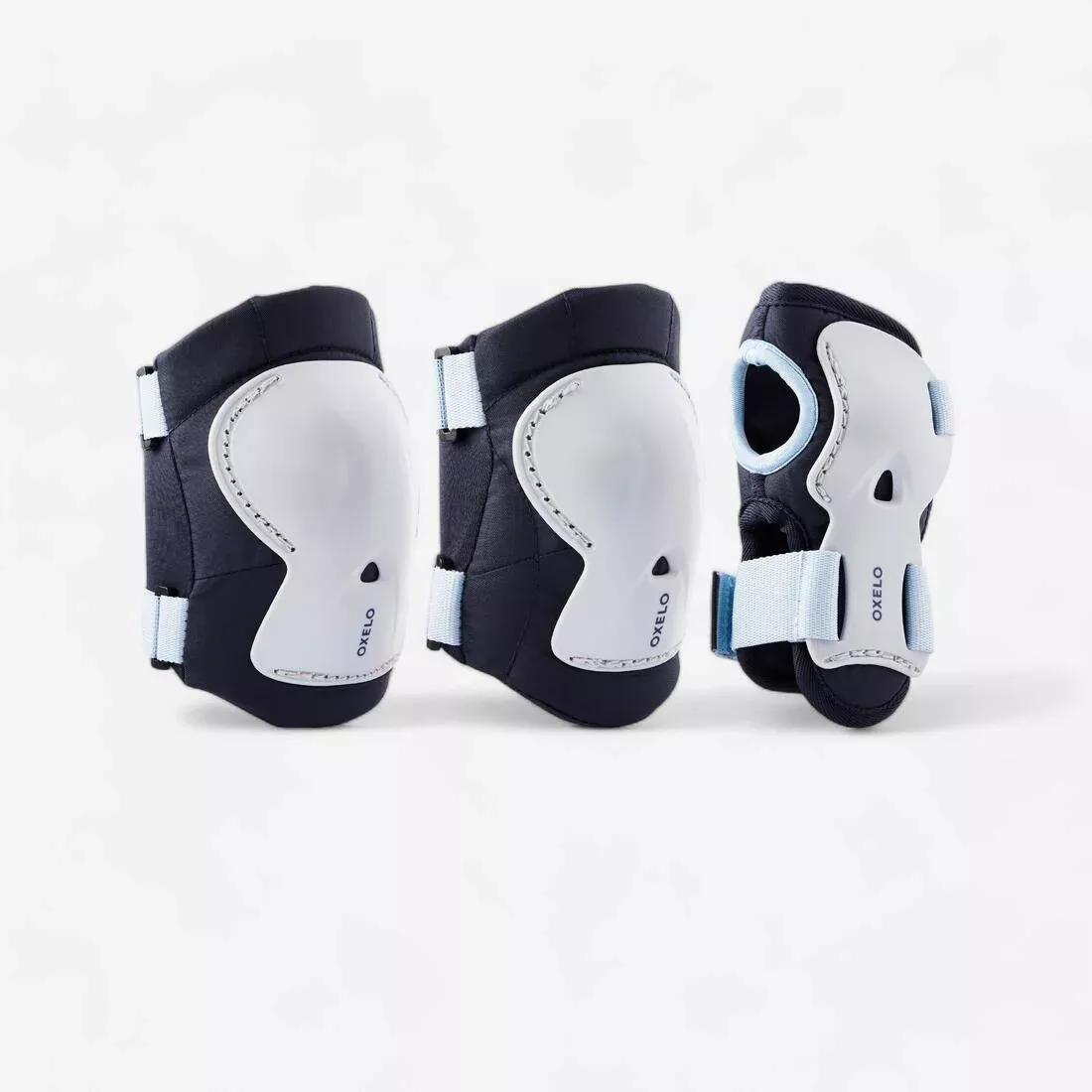 Kids' 3x2 Skating Scooter Skateboard Protectors Set Play, Ash Green, No Color, medium