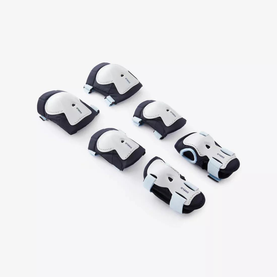 Kids' 3x2 Skating Scooter Skateboard Protectors Set Play, Ash Green, No Color, medium