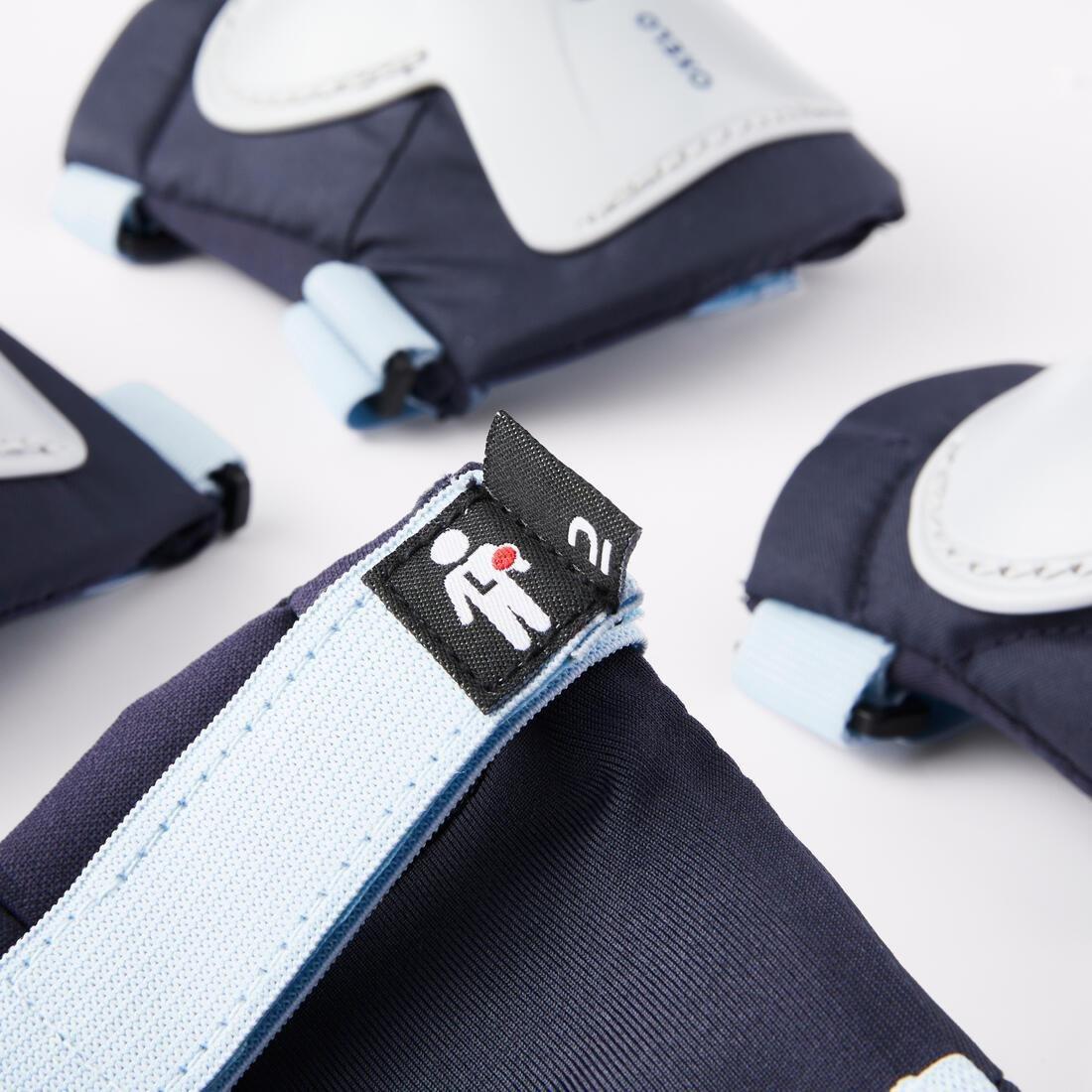 Kids' 3x2 Skating Scooter Skateboard Protectors Set Play, Ash Green, No Color, medium