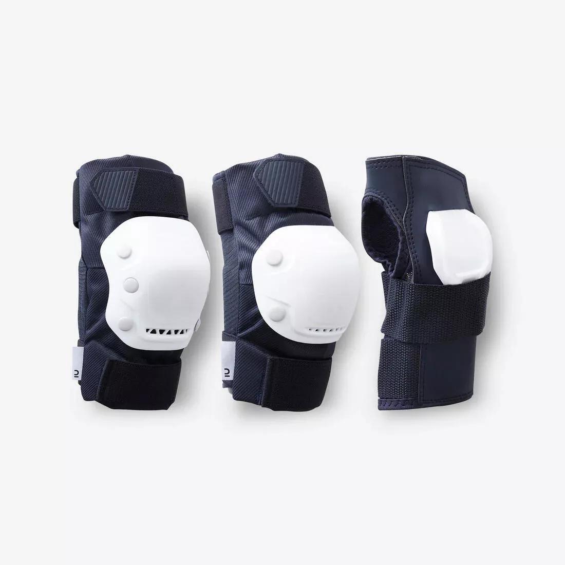 Adult 2 X 3-Piece Inline Skate Protection Set - Fit500, Navy, , medium