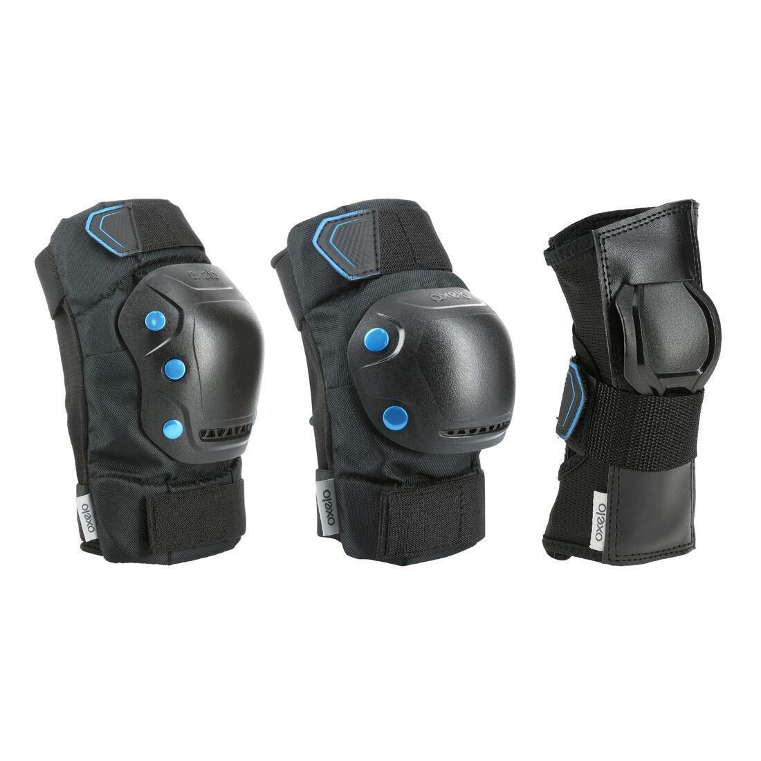 Unisex 2 X 3-Piece Inline Skate Protection Set - Fit500, Black, No Color, medium
