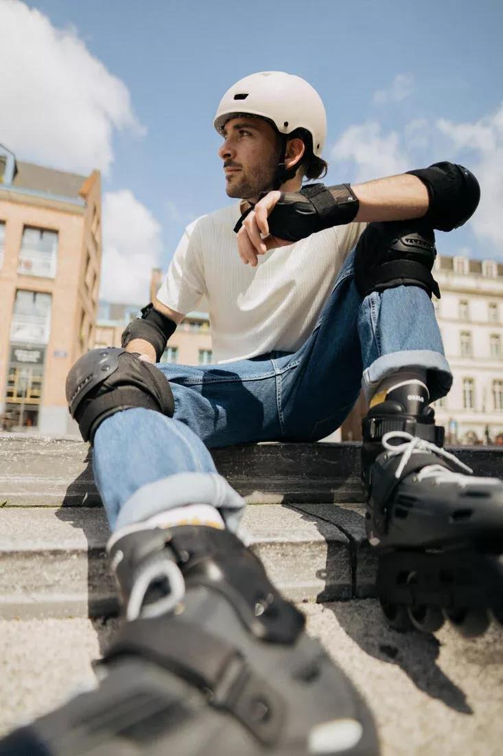 Unisex 2 X 3-Piece Inline Skate Protection Set - Fit500, Black, No Color, medium