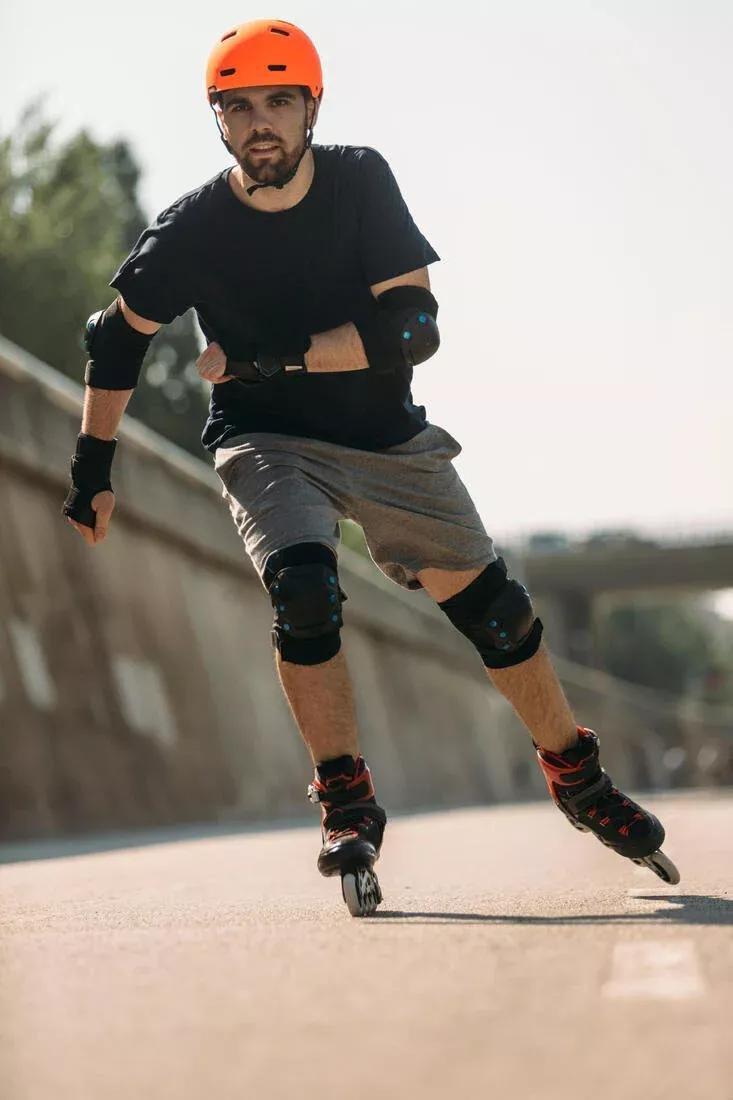 Unisex 2 X 3-Piece Inline Skate Protection Set - Fit500, Black, No Color, large image number 13