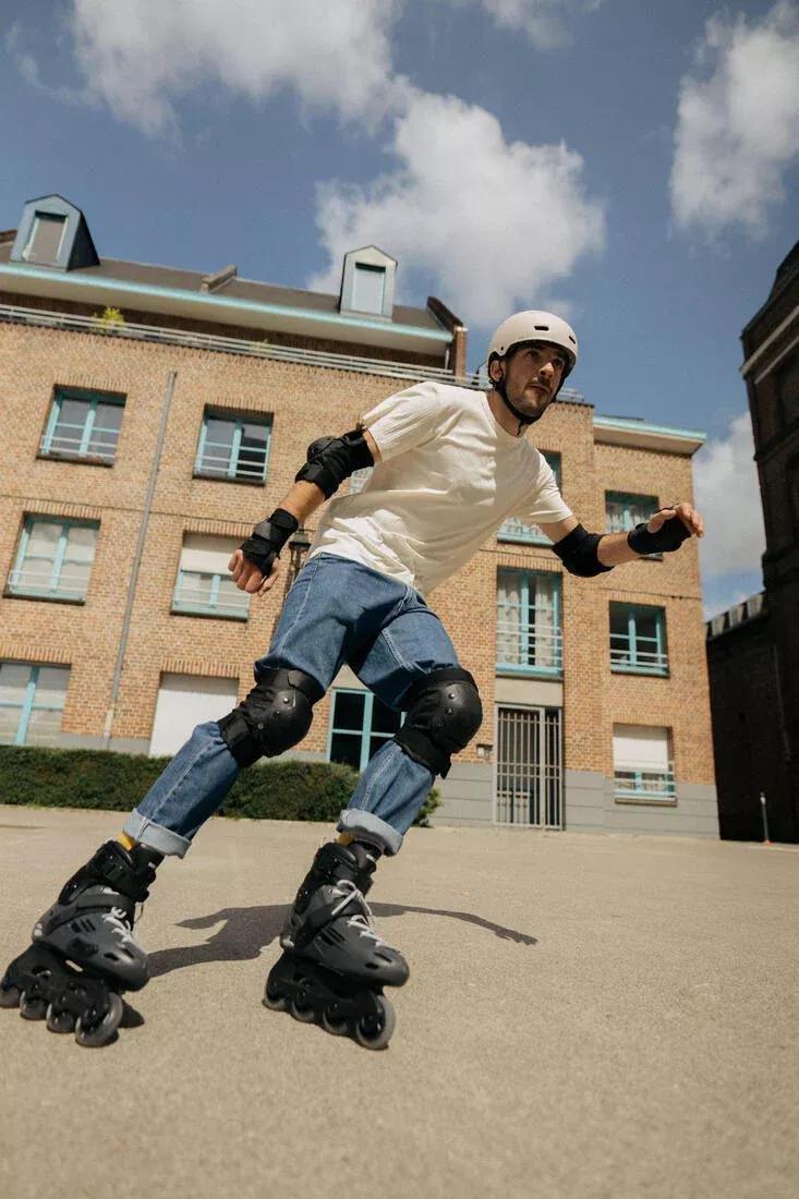 Unisex 2 X 3-Piece Inline Skate Protection Set - Fit500, Black, No Color, large image number 14