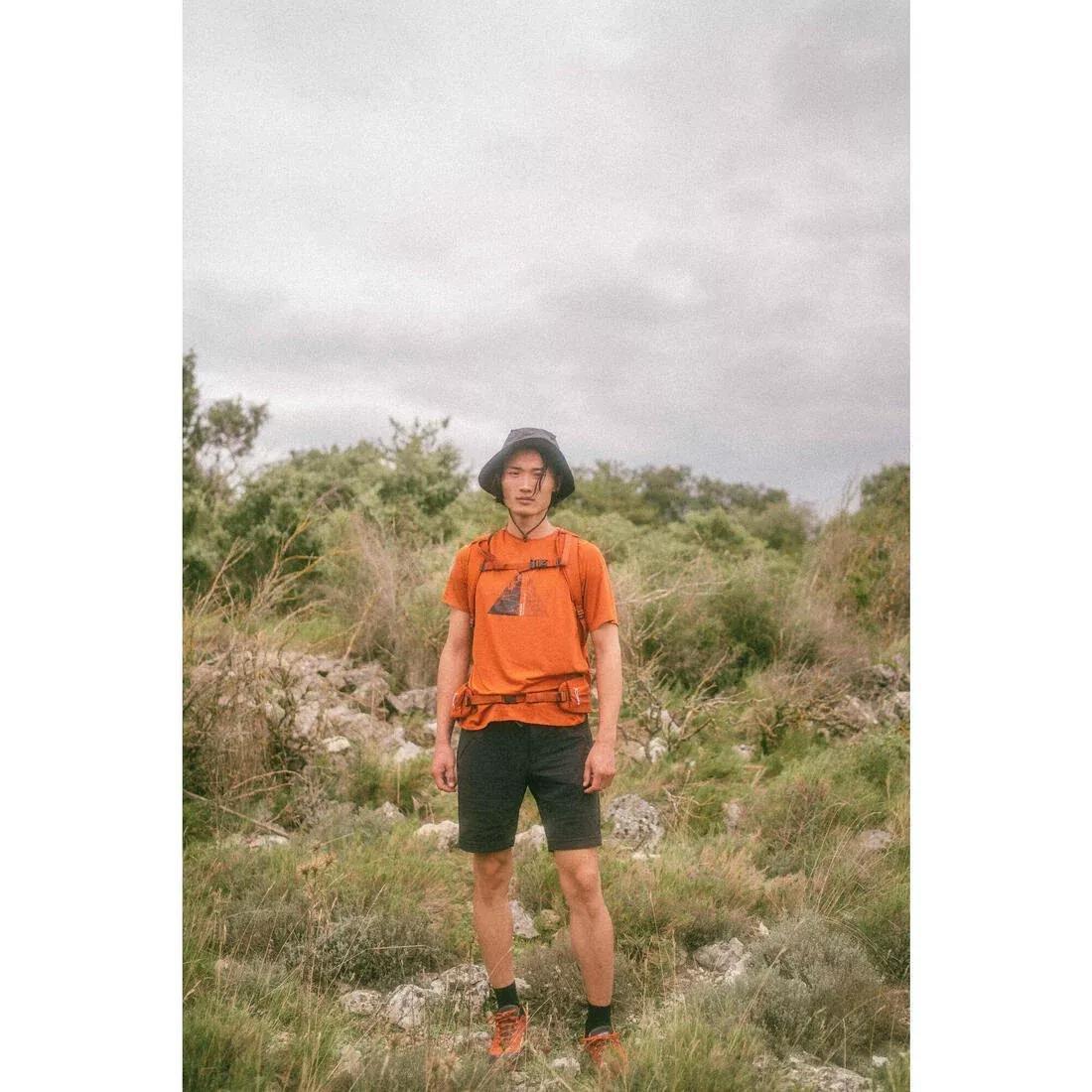 Men Short-Sleeved Hiking T-Shirt - MH500, Grey, No Color, large image number 6