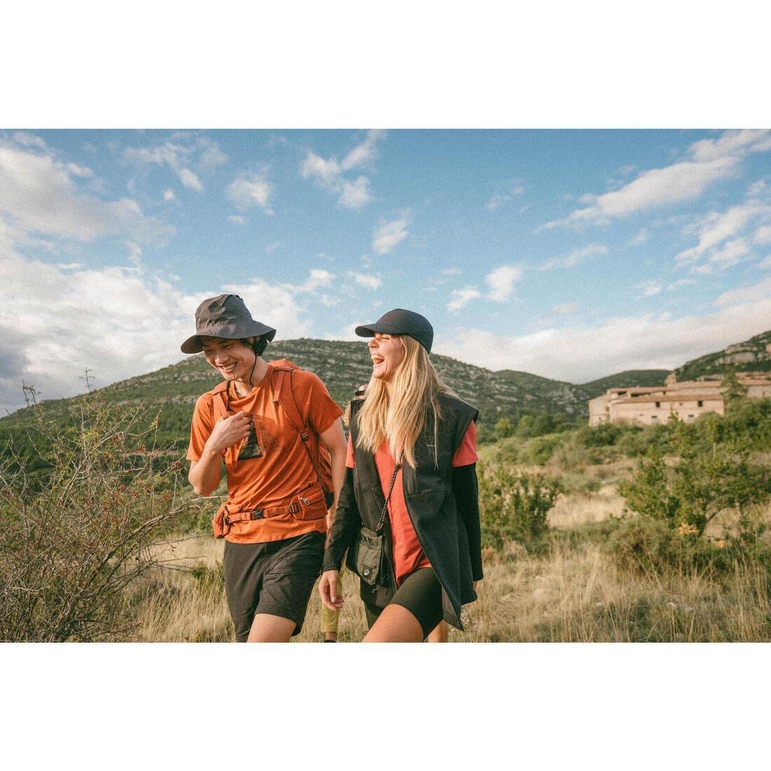 Men Short-Sleeved Hiking T-Shirt - MH500, Grey, No Color, large image number 7