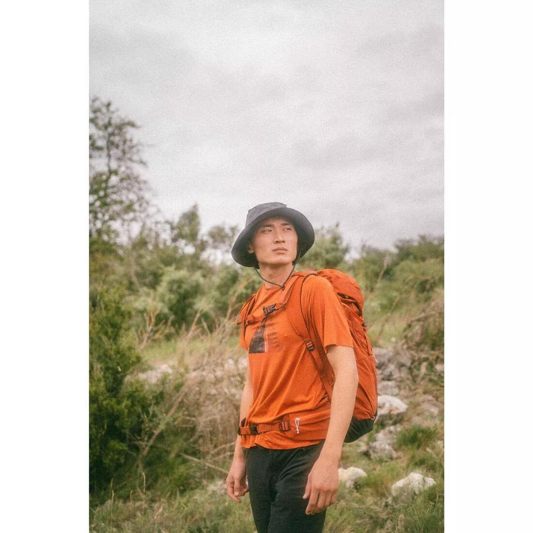 Men Short-Sleeved Hiking T-Shirt - MH500, Grey, No Color, large image number 10