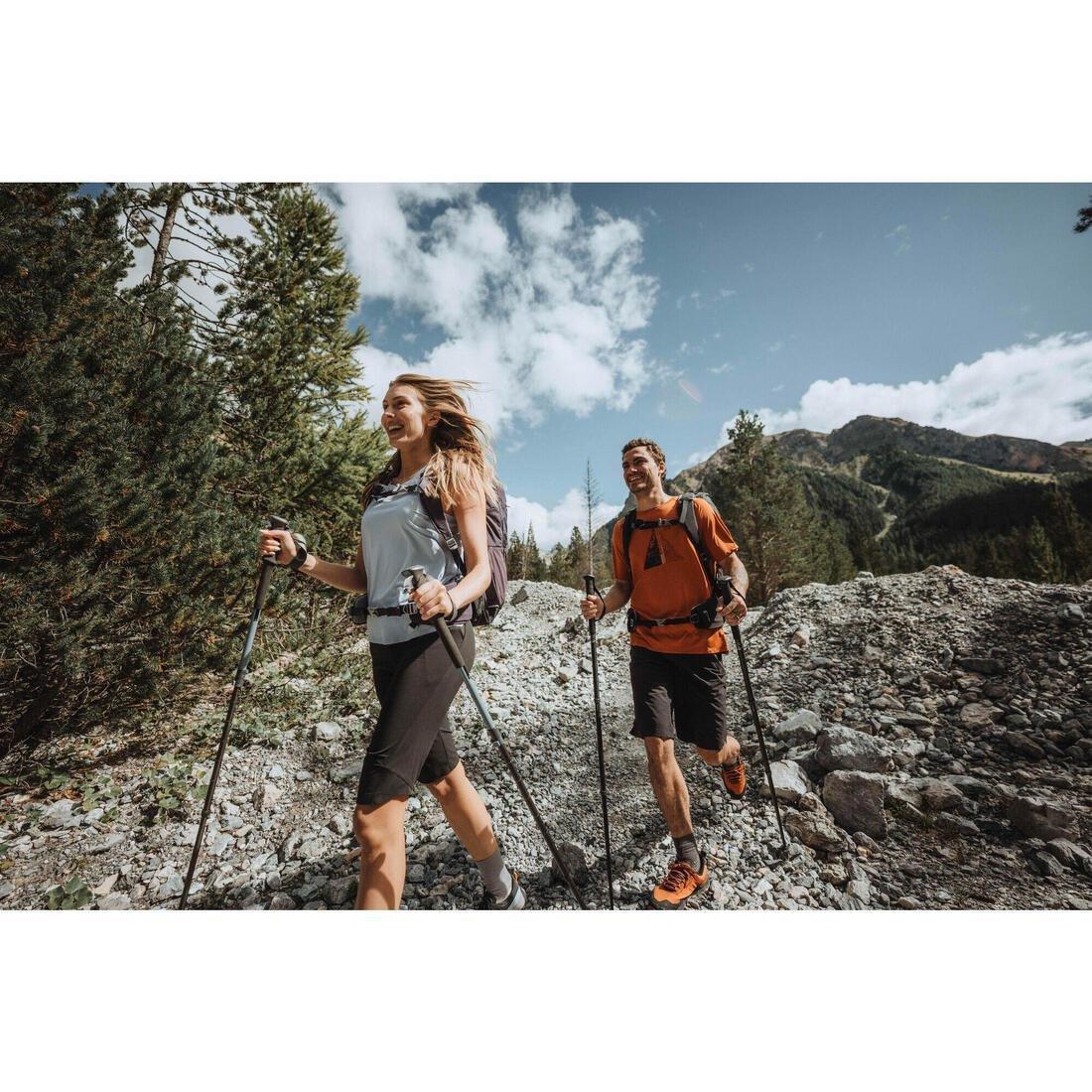 Men Short-Sleeved Hiking T-Shirt - MH500, Grey, No Color, large image number 12