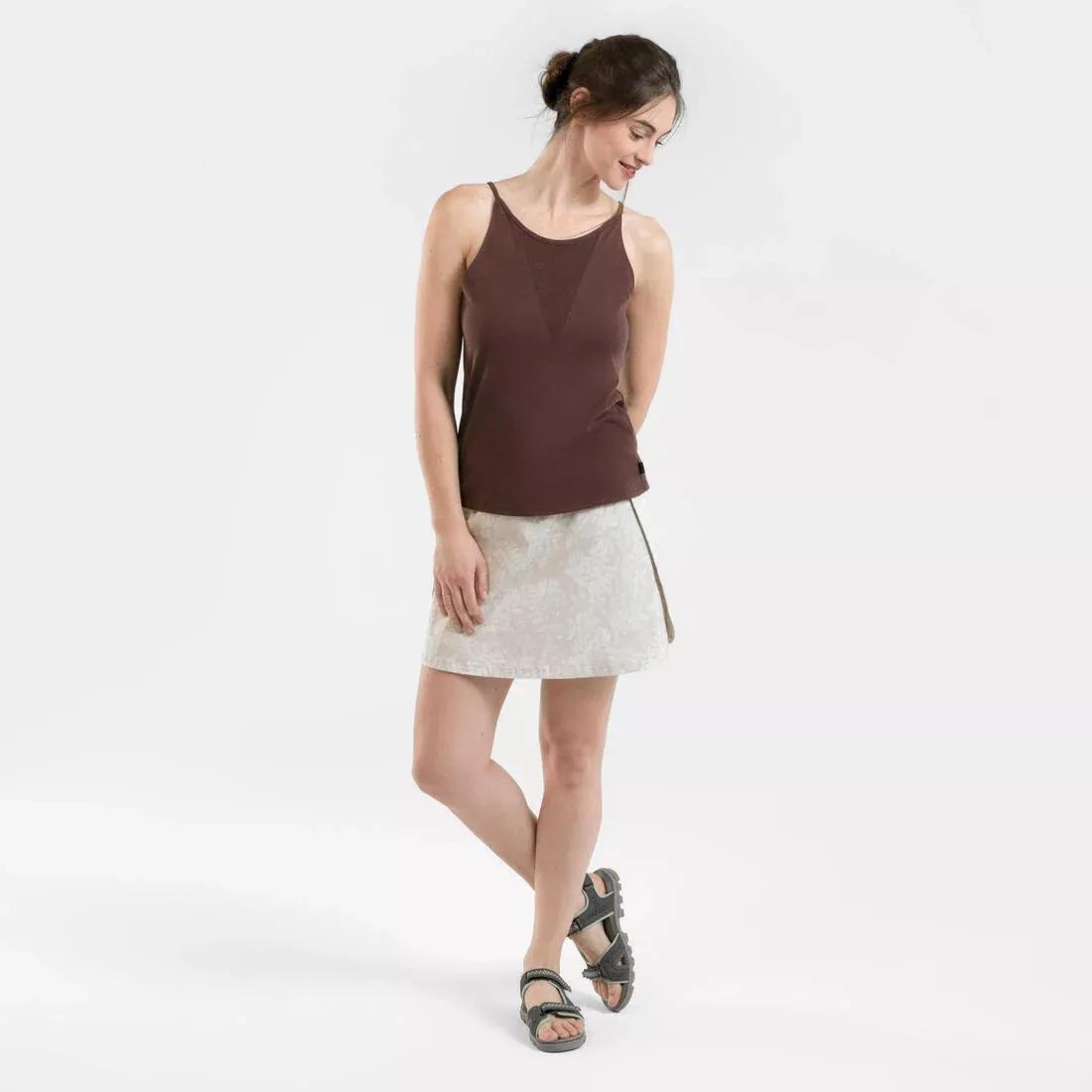 Women Hiking Skort NH500, Beige, No Color, medium