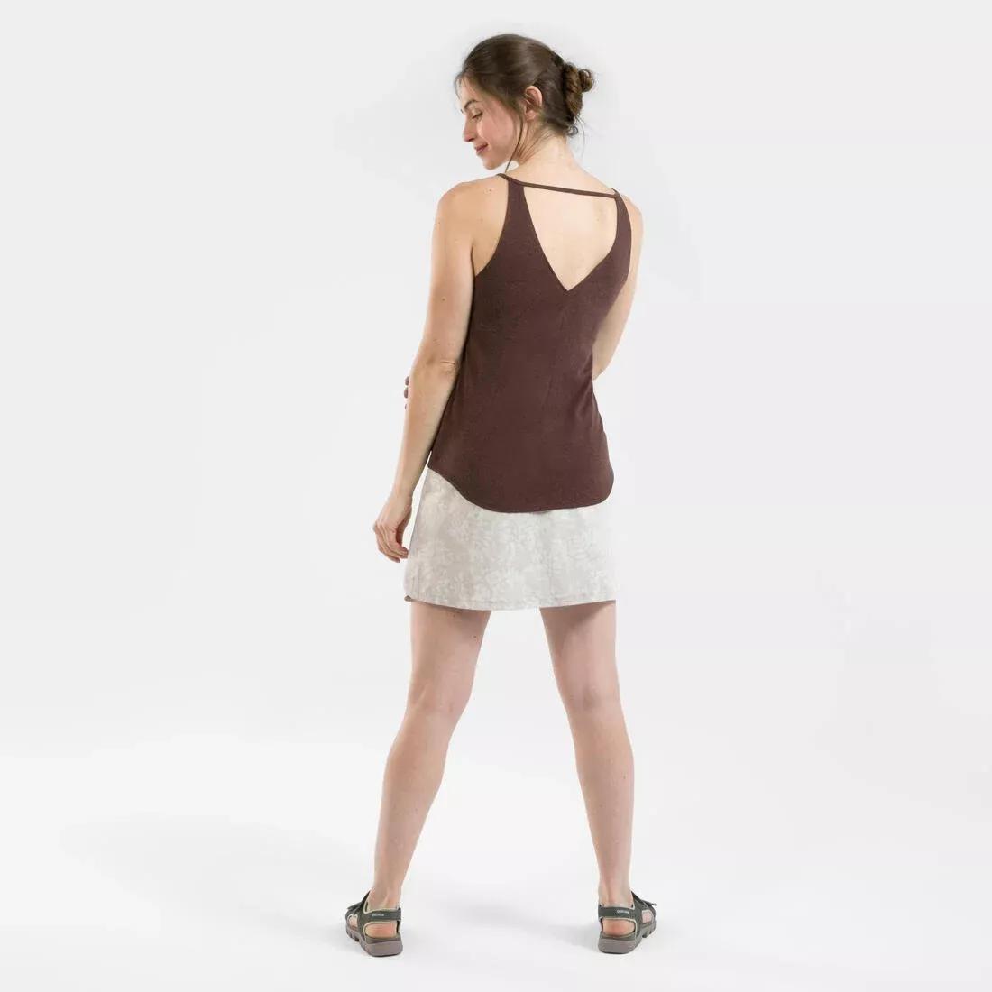Women Hiking Skort NH500, Beige, No Color, medium