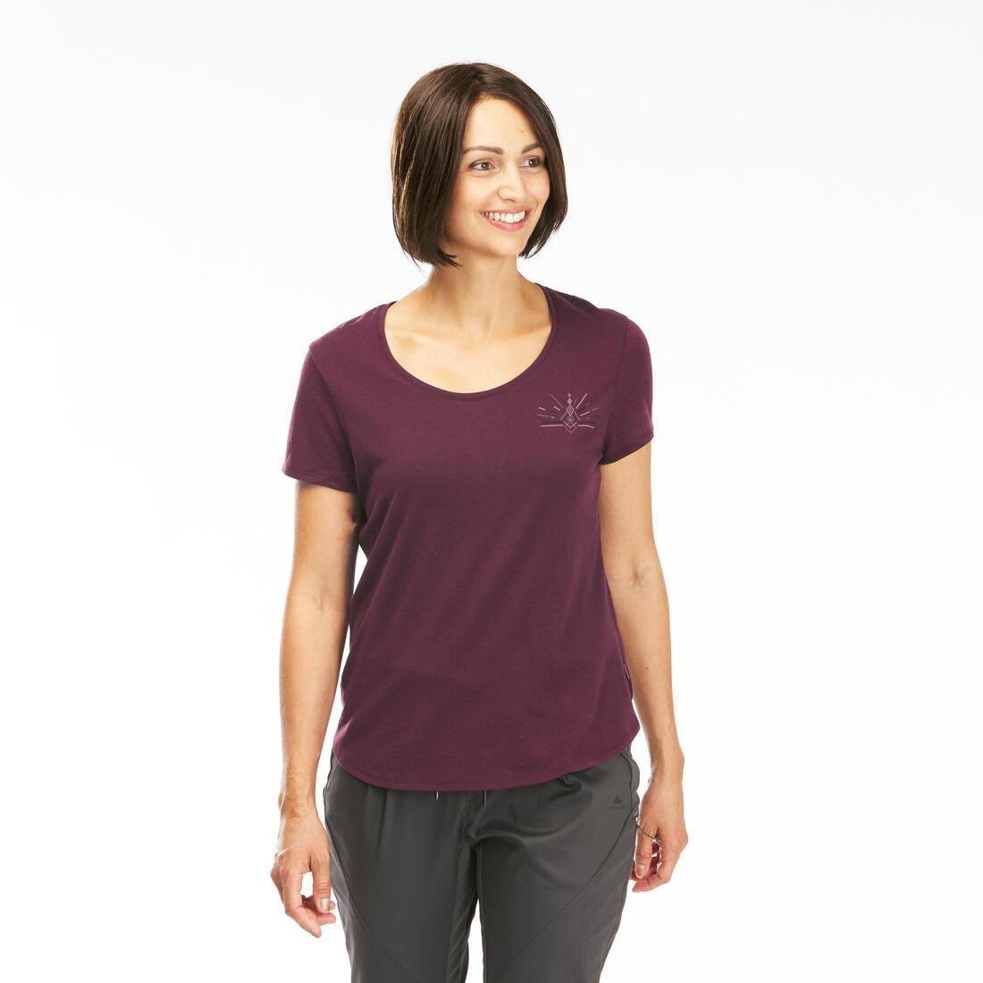 Women Hiking T-Shirt - Nh500, Navy, , large image number 1
