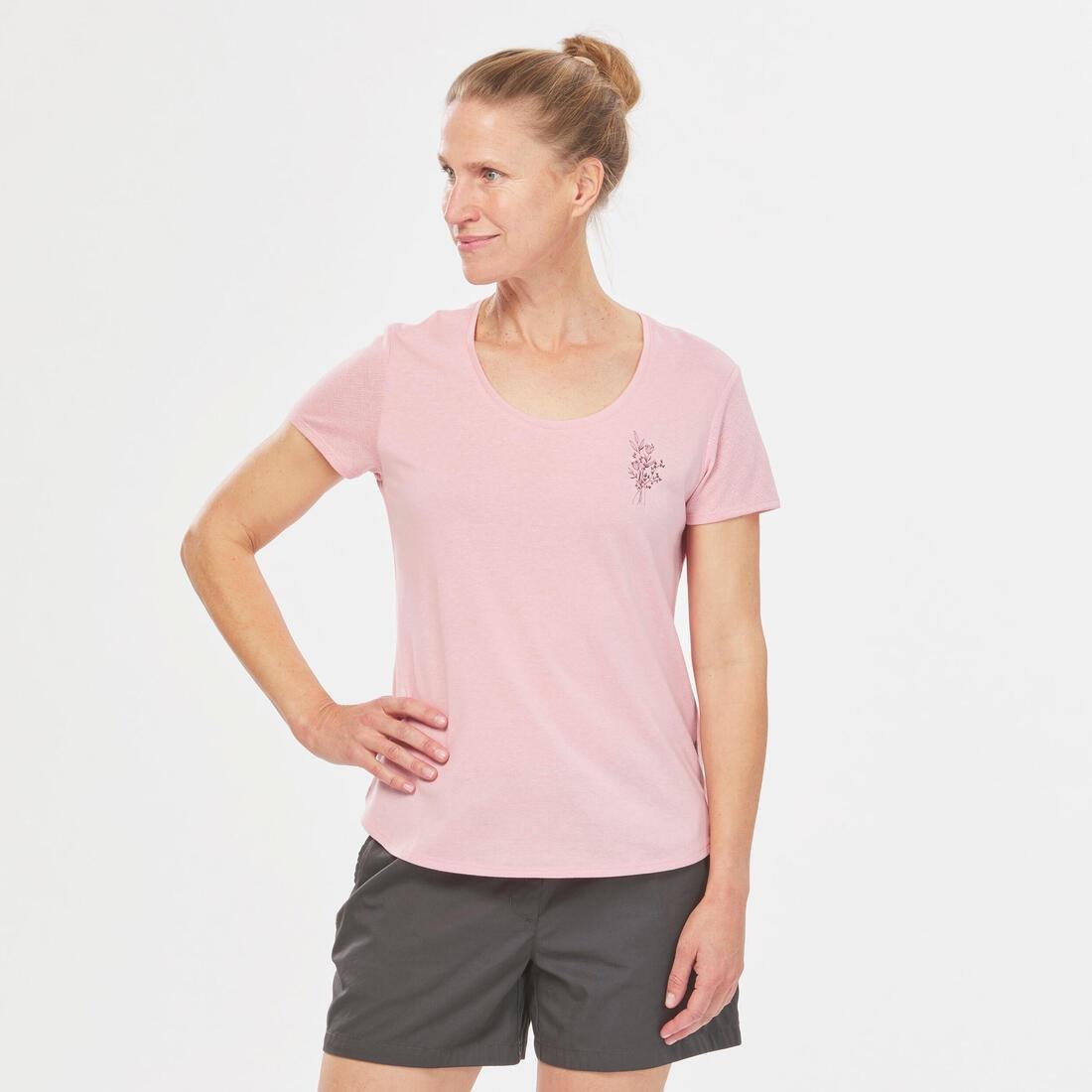 Women Hiking T-Shirt - Nh500, Navy, , large image number 2