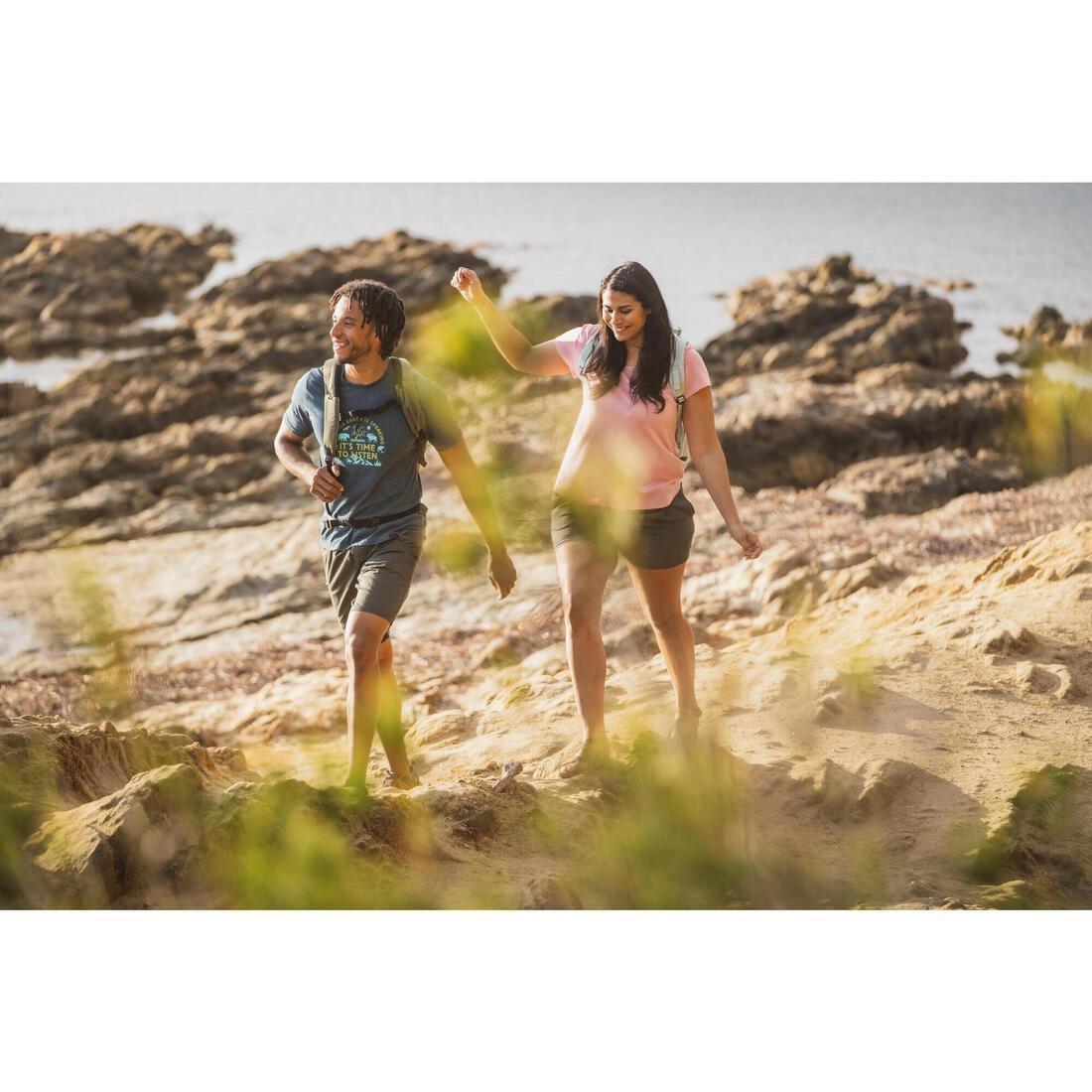 Women Hiking T-Shirt - Nh500, Navy, , large image number 5