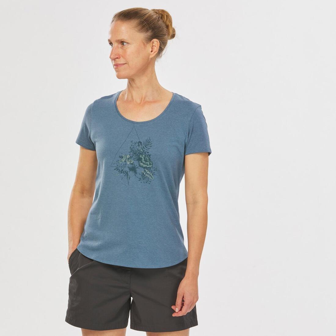 Women Hiking T-Shirt - Nh500, Navy, , large image number 13