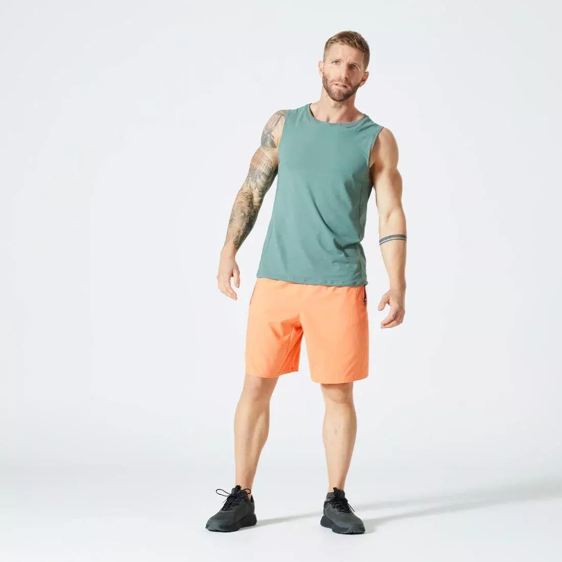Men Fitness Training Tank Top - Plain, Green, , large image number 1