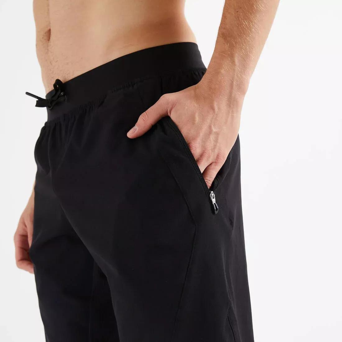 Men Zip Pocket Breathable Fitness Shorts, Blue, , large image number 8