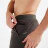 DOMYOS - Men Zip Pocket Breathable 2-In-1 Fitness Shorts, Khaki