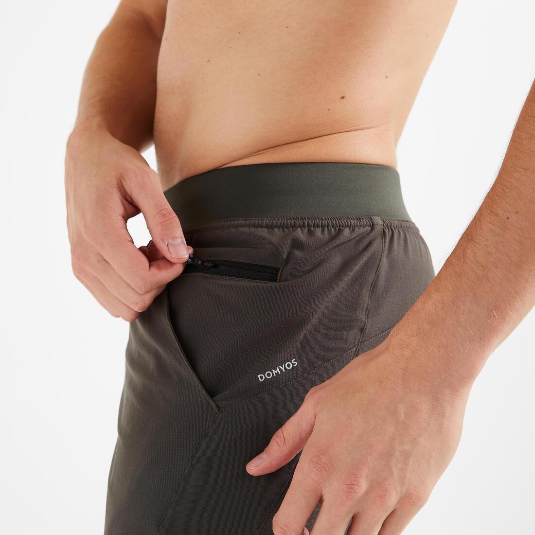 Men Zip Pocket Breathable 2-In-1 Fitness Shorts, Blue, No Color, large image number 11