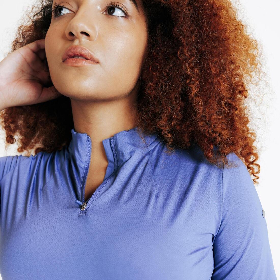 SMOKED BLACK Women's Horse Riding Short-Sleeved Heritage Polo Shirt, No Color, medium