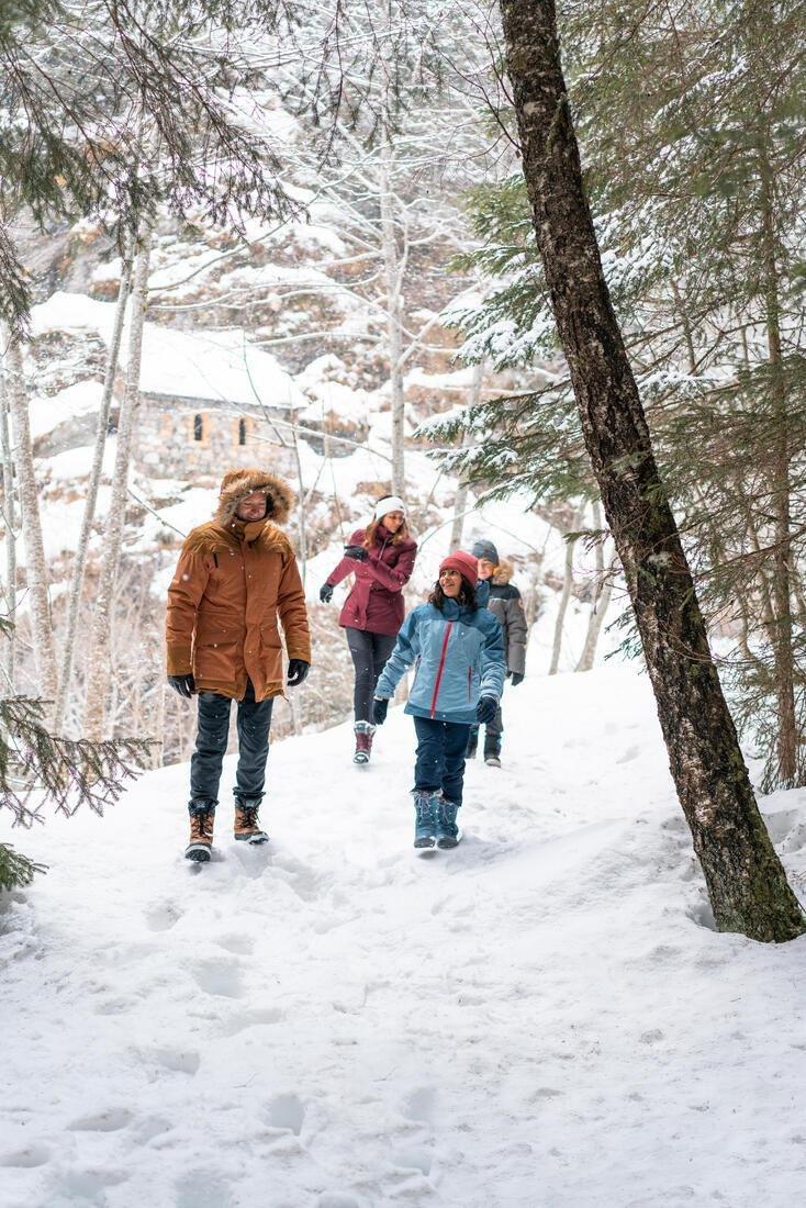 Men Warm Waterproof Snow Boots - Sh500 Lace-Up , Black, No Color, medium