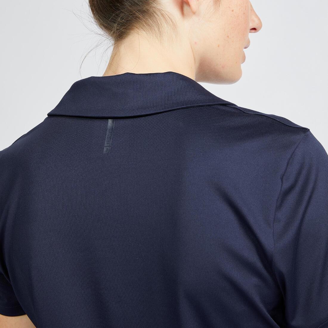 Women's golf short sleeve polo shirt - WW 500, navy blue, No Color, large image number 2