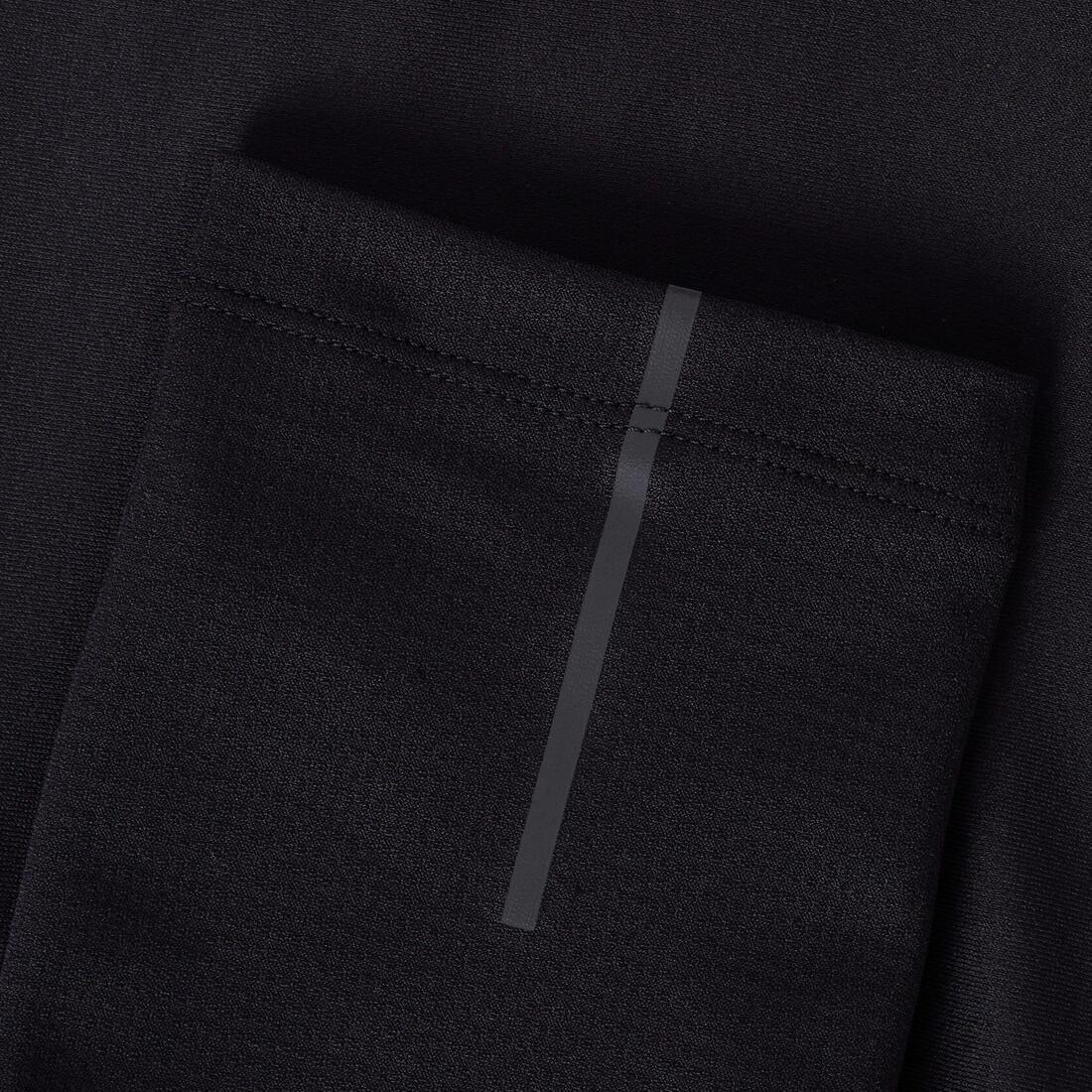 BLACK KIPRUN Run 500 Dry women's breathable short running leggings, 5401_000, large image number 5