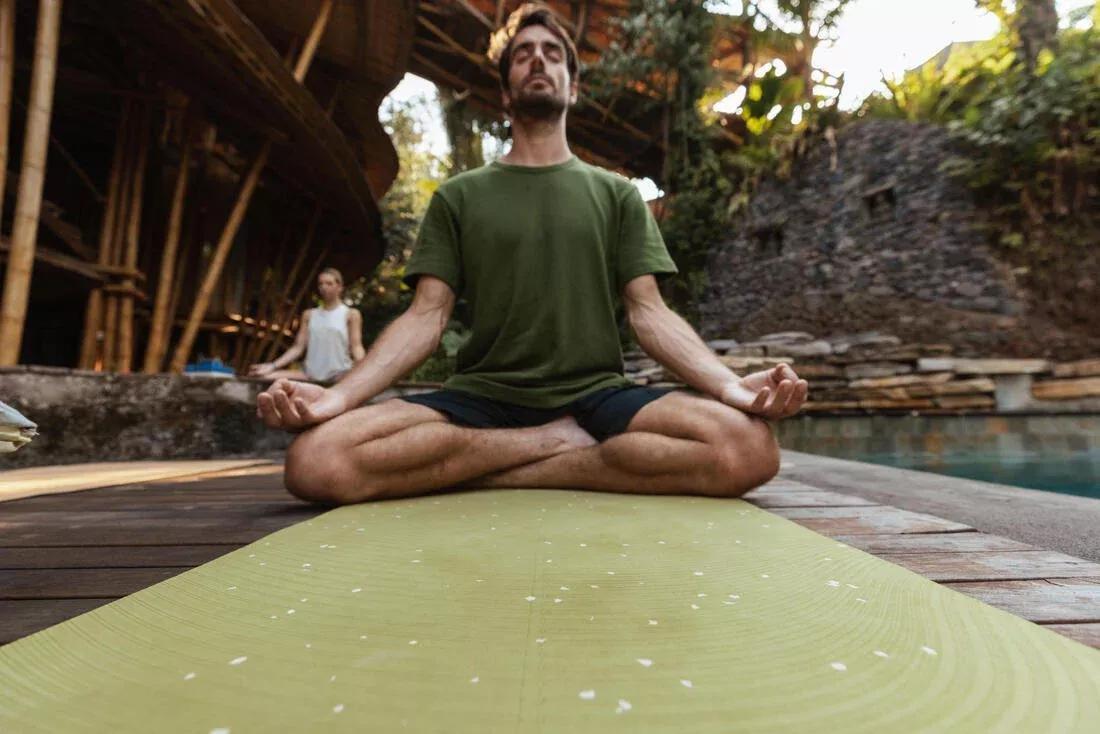 NAVY BLUE Light Yoga Mat 185 x 61 cm x 5 mm, No Color, large image number 5