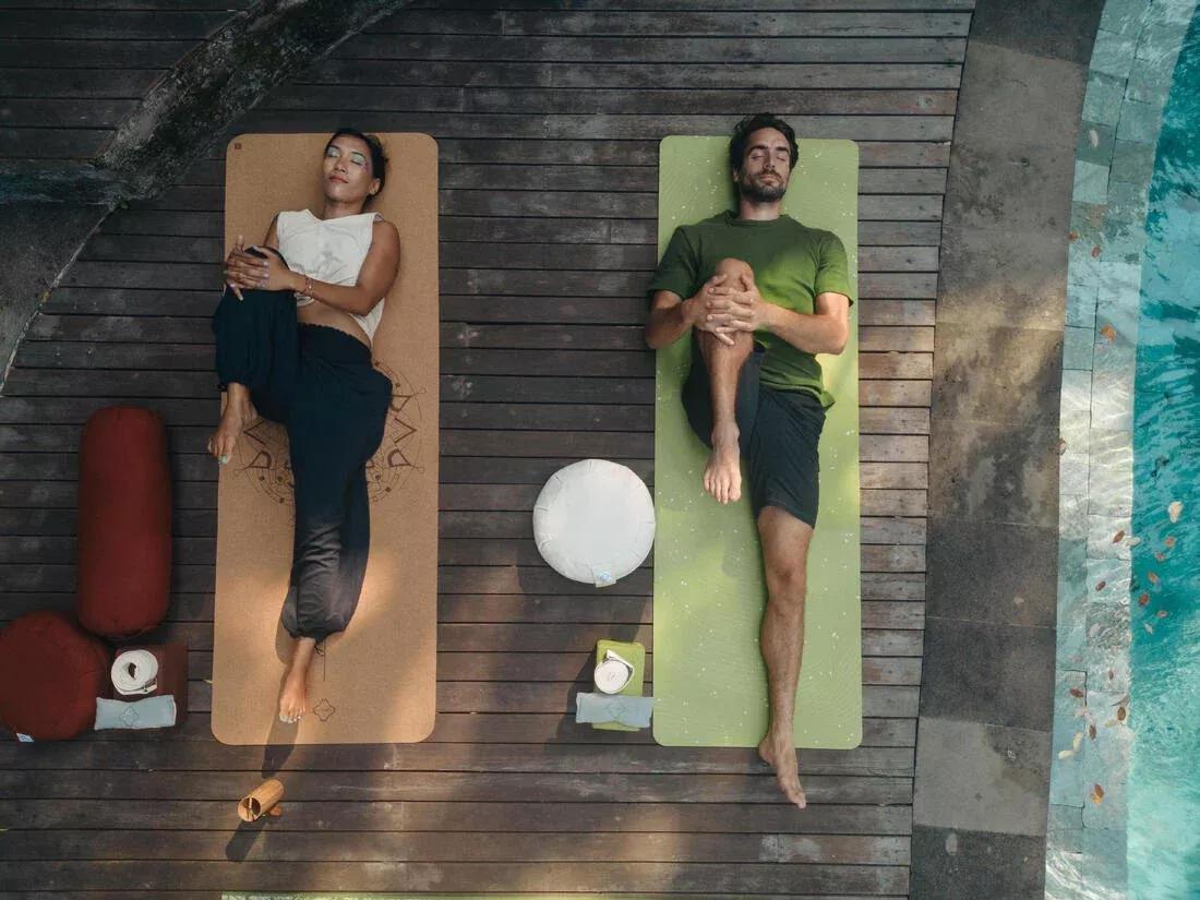 NAVY BLUE 5 mm Grippy and Comfortable Gentle Yoga Mat, No Color, large image number 6