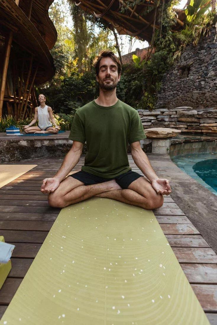 NAVY BLUE 5 mm Grippy and Comfortable Gentle Yoga Mat, No Color, large image number 7