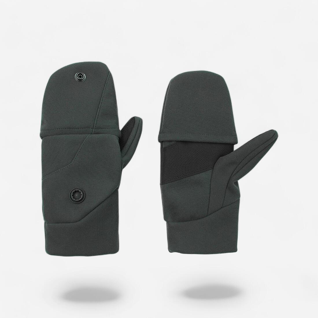 Warm Softshell Mittens - 500, Green, No Color, large image number 1