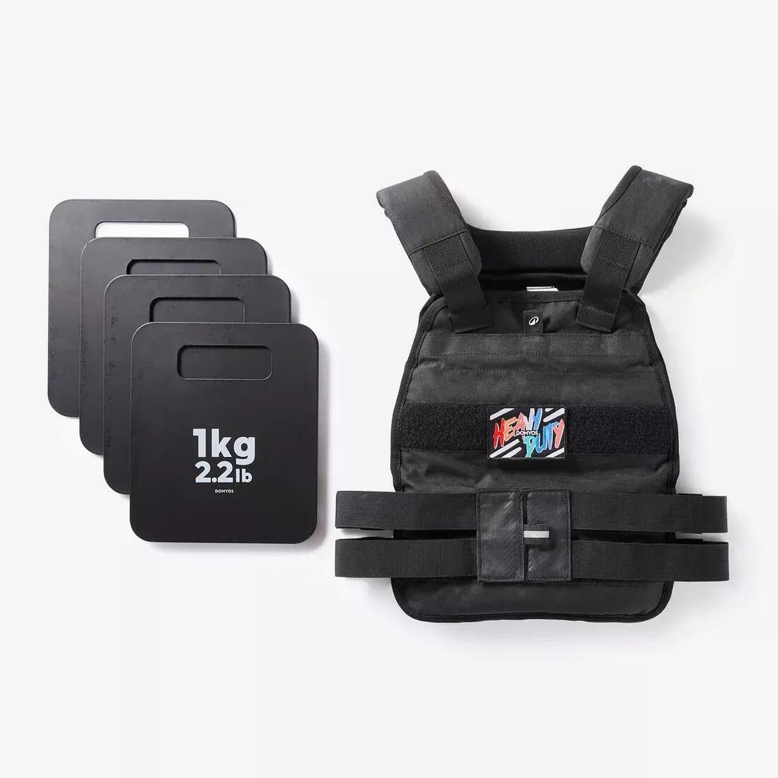 Adjustable Weight Training Weighted Vest 6 to 10 kg, No Color, large image number 3