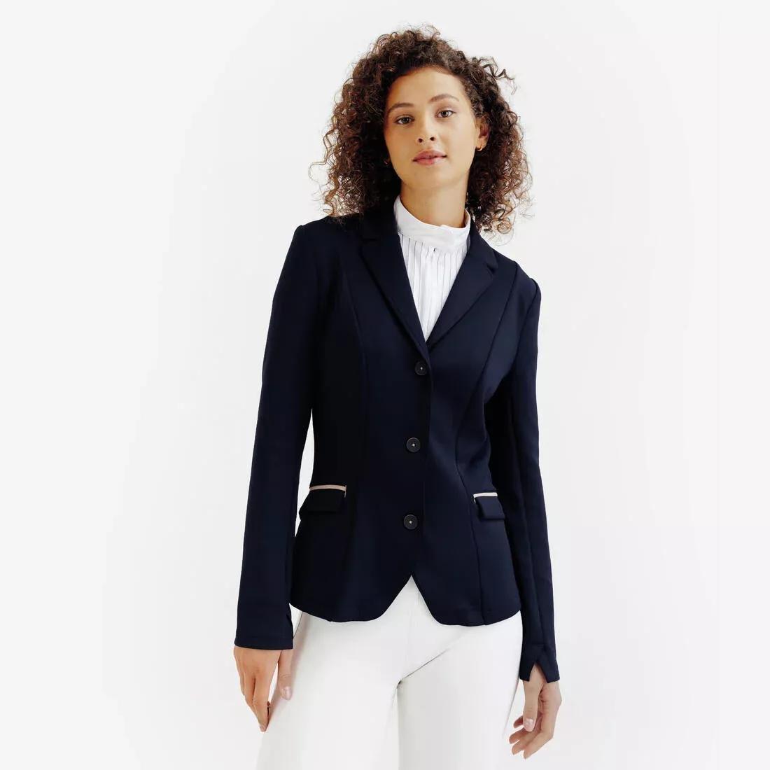 Women Horse Riding Show Jacket, Navy, No Color, medium
