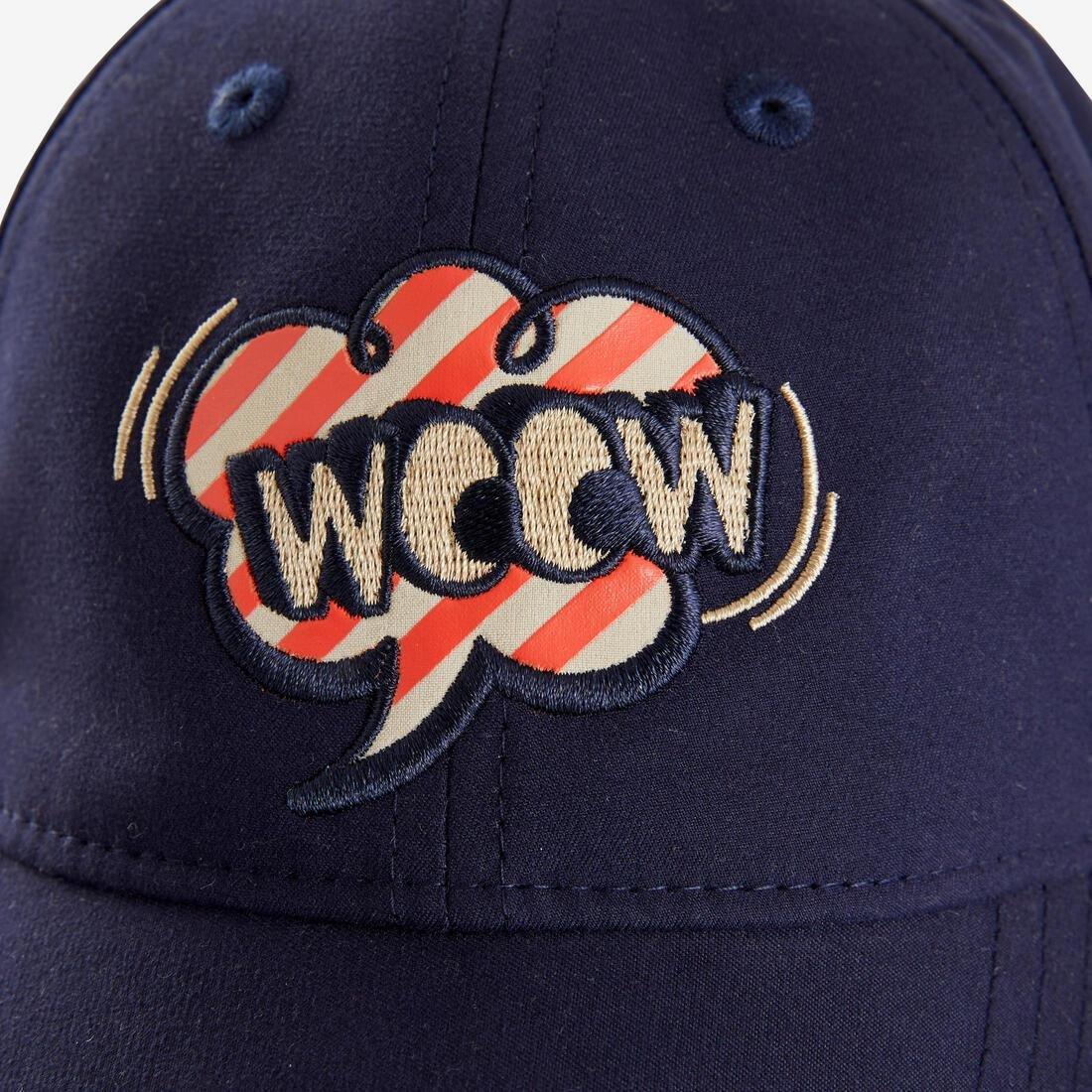 Kids Exercise Cap, Navy and Orange, 5401_000, large image number 7
