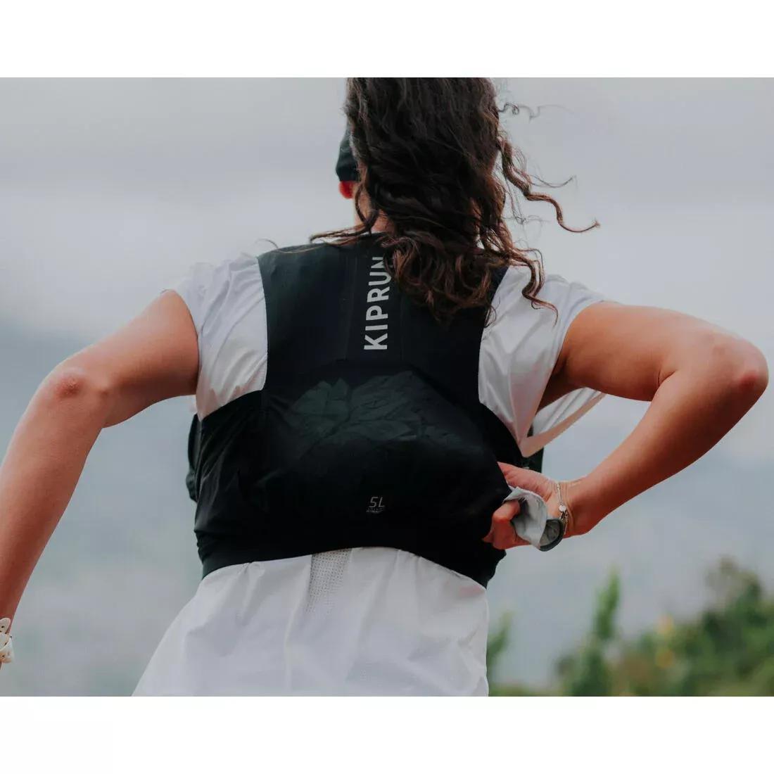 Adults Trail Running Competition Water Bottle Holder Vest - 5L Kiprun 900 Race, Grey, No Color, large image number 3