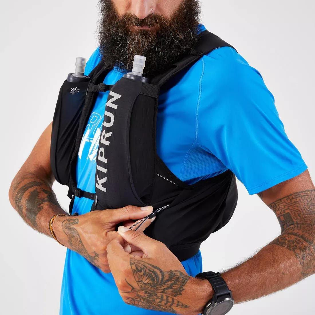 Adults Trail Running Competition Water Bottle Holder Vest - 5L Kiprun 900 Race, Grey, No Color, large image number 7