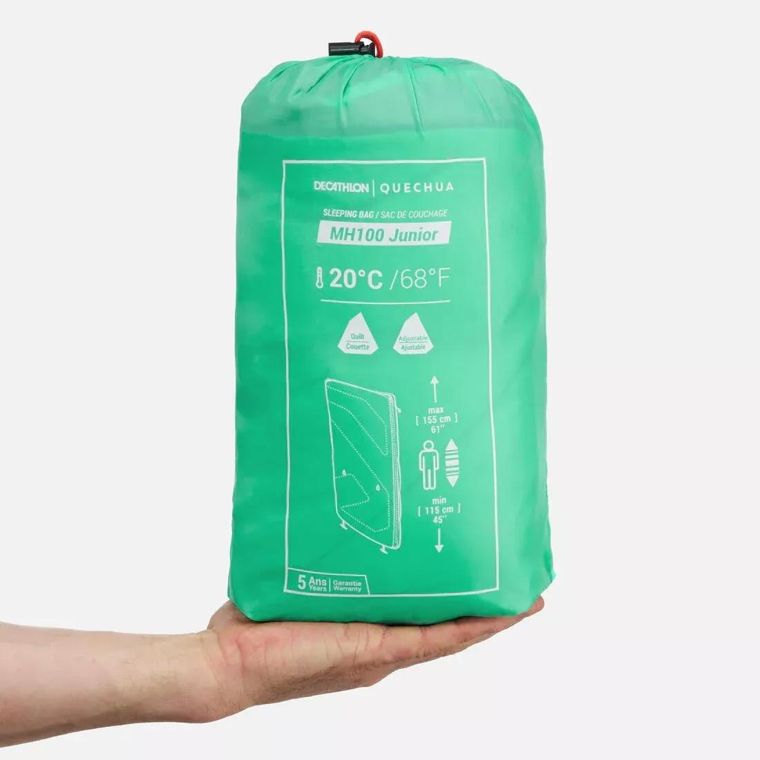Kids Unisex Sleeping Bag - Mh100 20C, Green, No Color, large image number 3