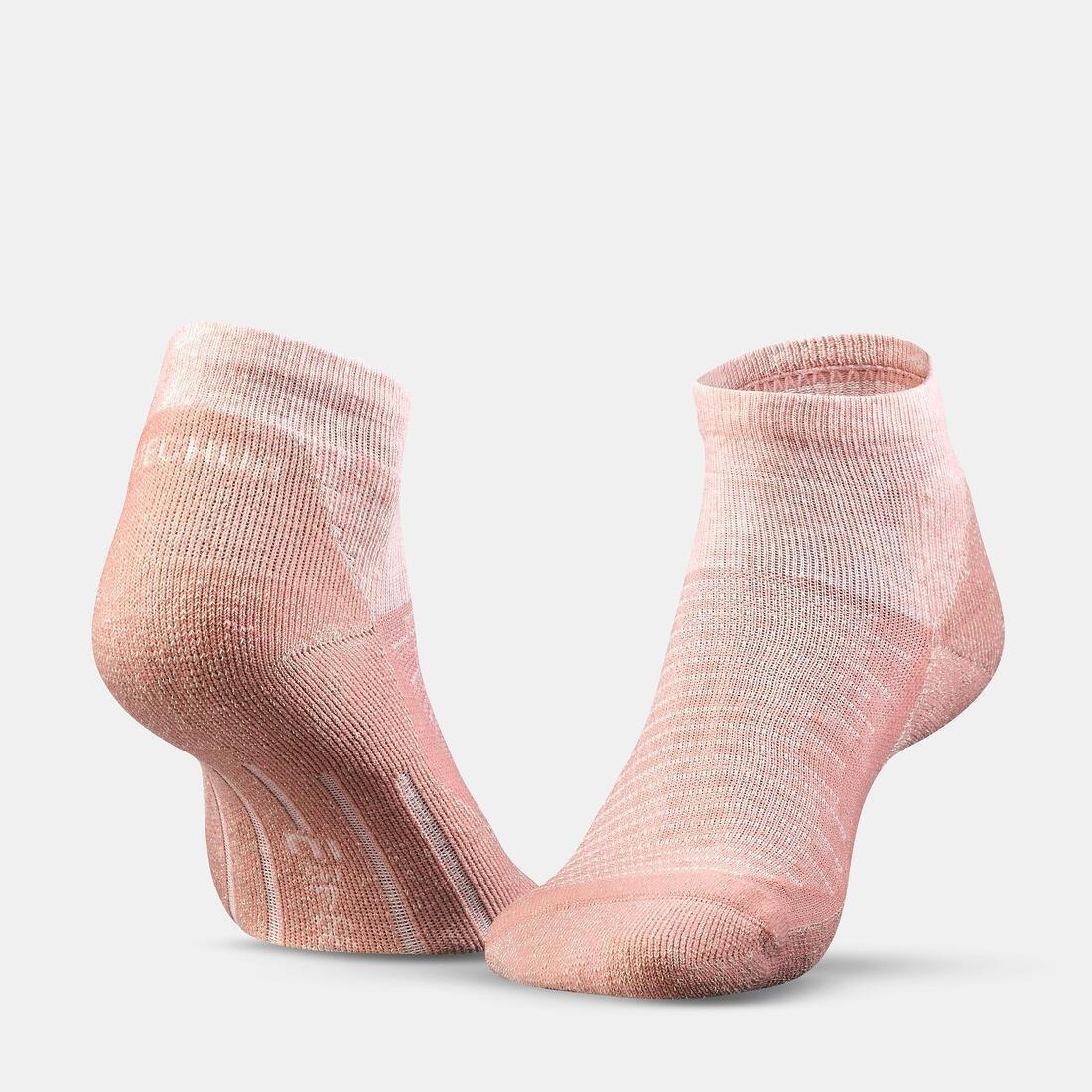 Adults Mid-Height Hiking Socks (2&nbsp;Pairs) - Hike 100, Pink, No Color, large image number 8