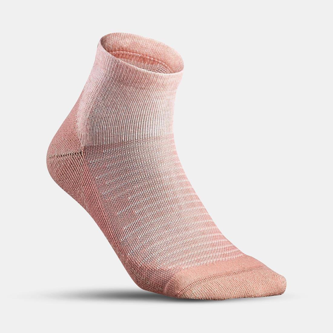 Adults Mid-Height Hiking Socks (2&nbsp;Pairs) - Hike 100, Pink, No Color, large image number 10
