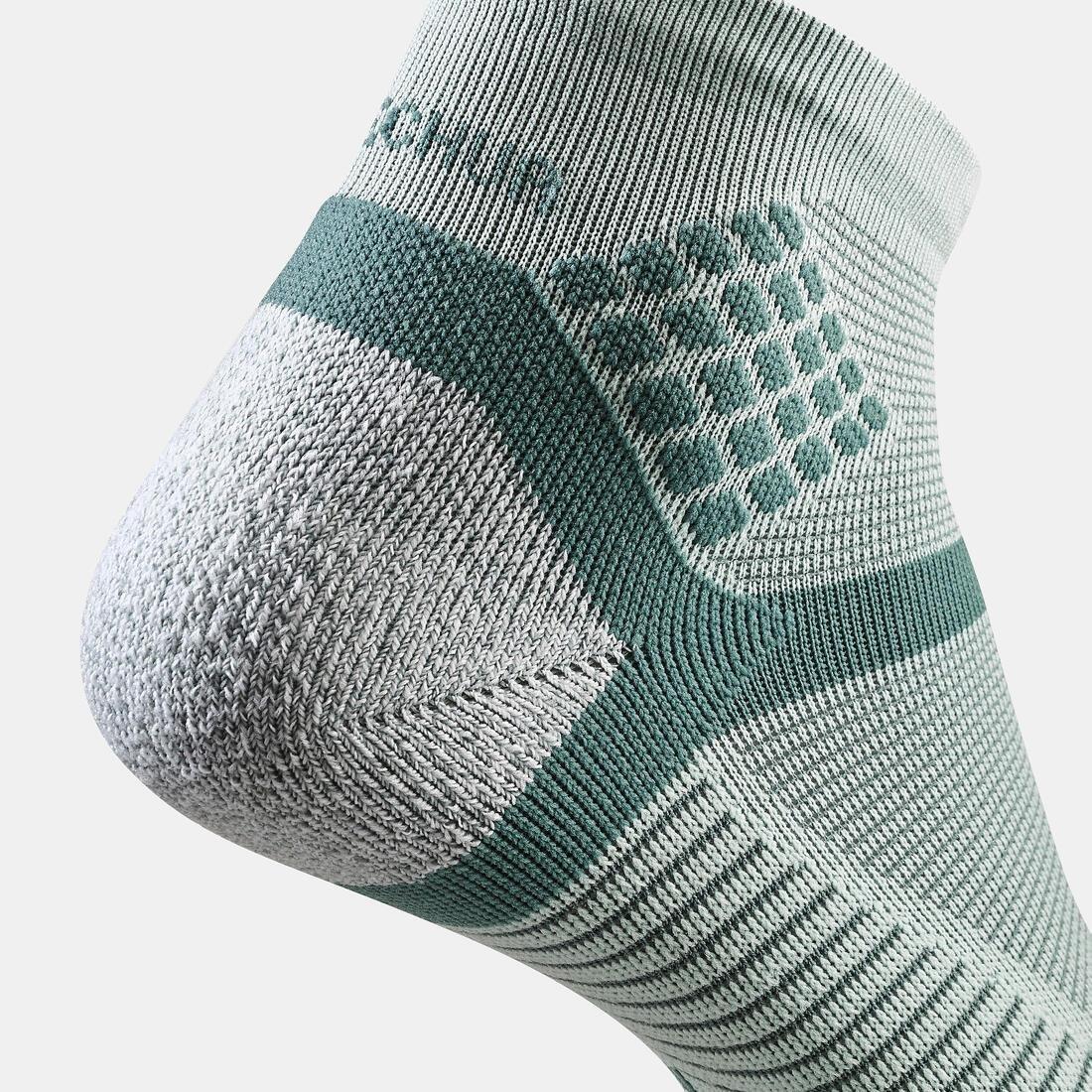 Adults Mid-Height Hiking Socks (2&nbsp;Pairs) - Hike 500, Green, No Color, large image number 5