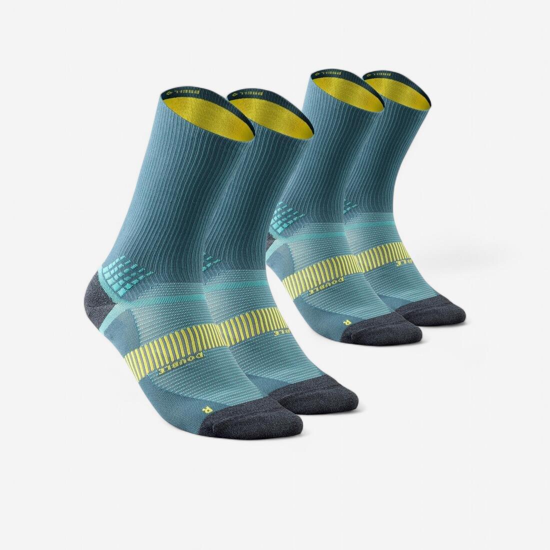 TURQUIN BLUE Hiking socks - Hike 520 Double Highx 2 pairs, No Color, large image number 9