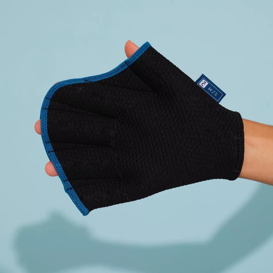Pair Of Aquafitness Neoprene Webbed Gloves, Blue, , large image number 1
