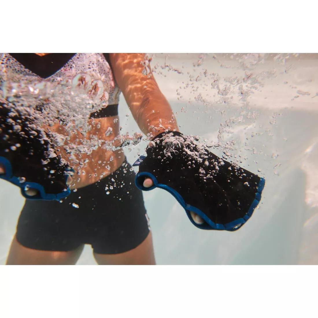 Pair Of Aquafitness Neoprene Webbed Gloves, Blue, , large image number 2