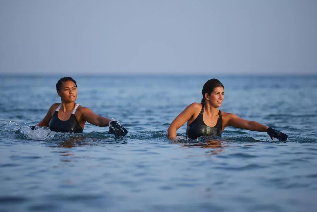 Pair Of Aquafitness Neoprene Webbed Gloves, Blue, No Color, large image number 9