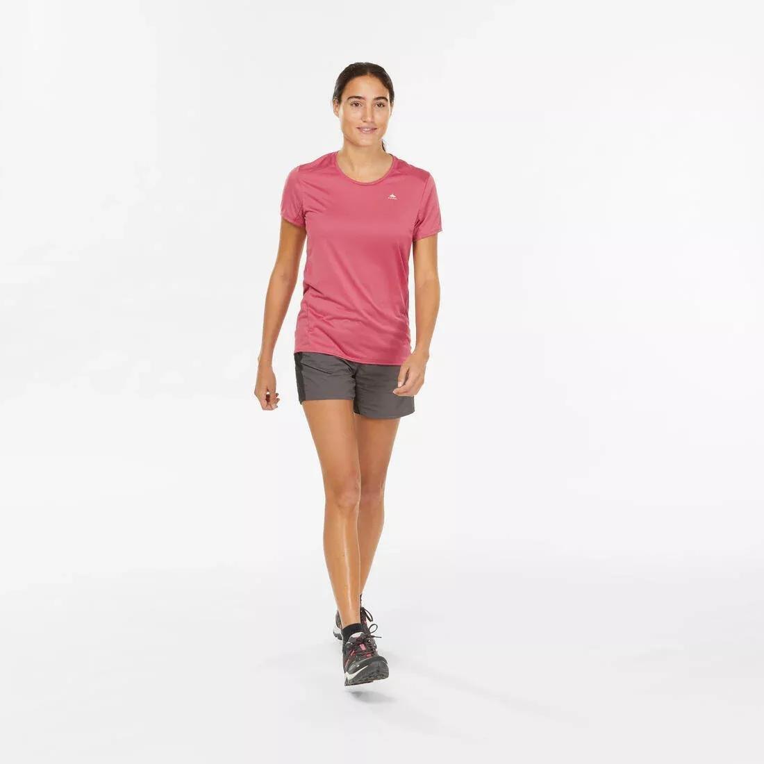 Women Mountain Walking Short-Sleeved T-Shirt - Mh100, Red, , large image number 6